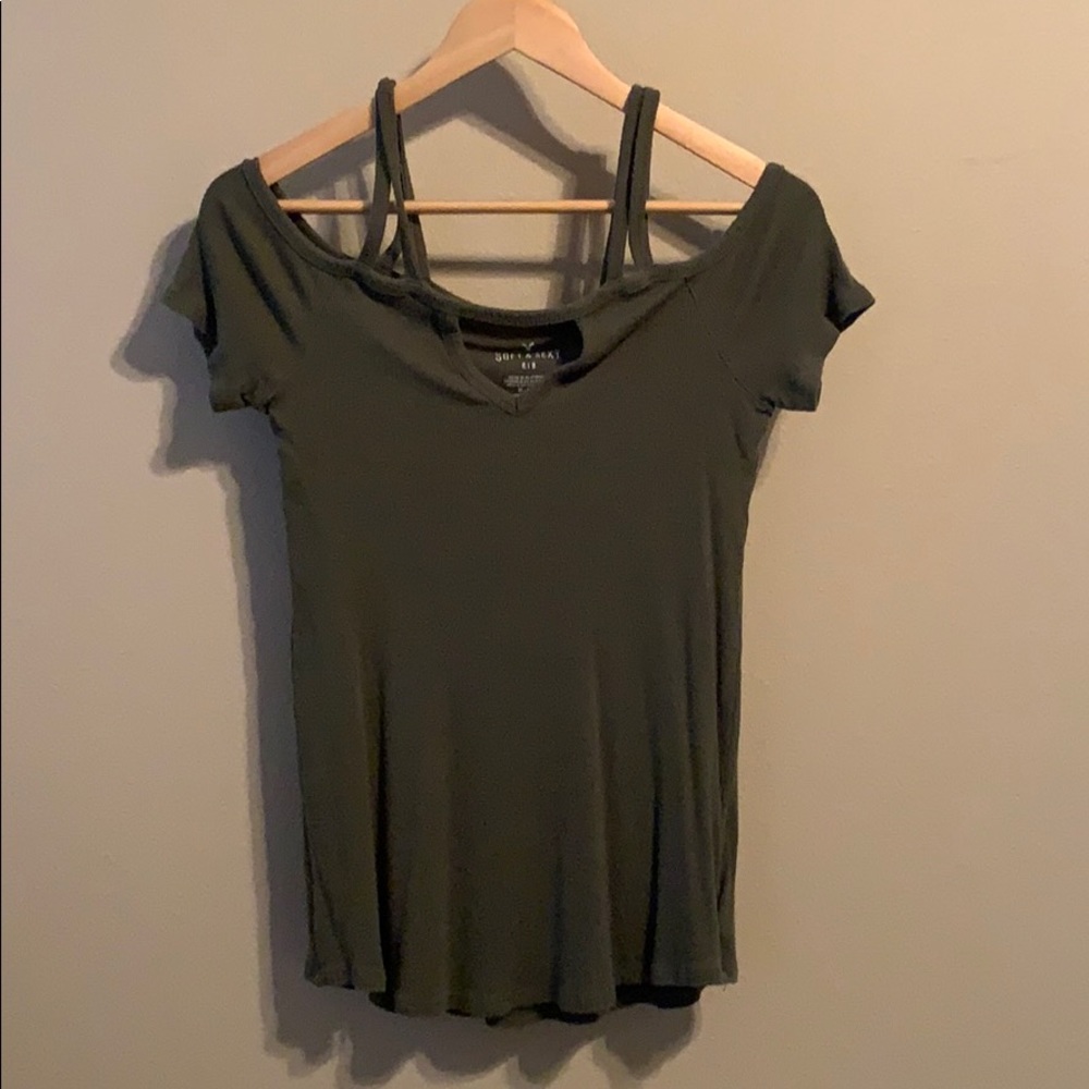 Olive green soft tee